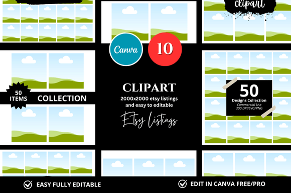 10 Clipart Etsy Mockup: Elevate Your Digital Listings Instantly
