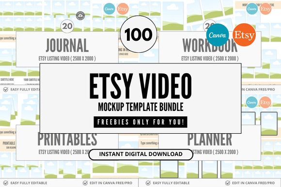 100 Etsy Video Mockup Bundle: Elevate Your Digital Presence