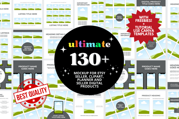 130 Etsy Listing + Bonus: Elevate Your Digital Shop Aesthetic