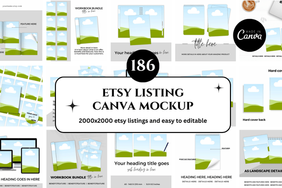 186 Etsy Canva Mockup: Elevate Your Shop's Visuals