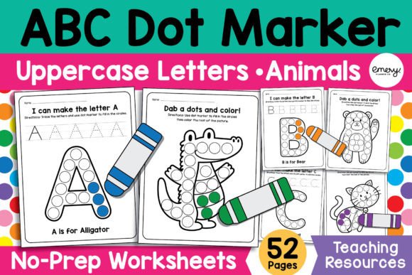 Alphabet Animals Dot Markers Worksheets: A Creative Asset