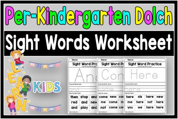 Dolch Sight Words Tracing Book Pre K V.1: A Practical Guide for Early Learning