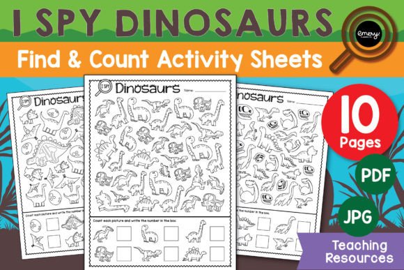 Engaging Visual Learning: The I Spy Dinosaurs Activity Sheets