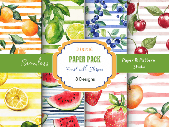 Fruit with Striped Pattern Seamless: Beyond the Font