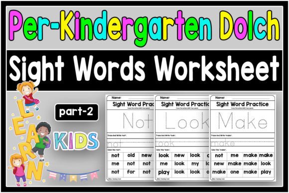 Mastering Early Literacy with Dolch Sight Words Tracing Book Pre K V.2