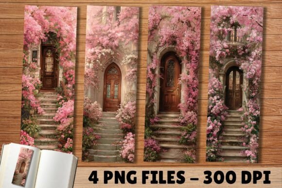 Pink Bougainvillea Floral Arch Bookmark: A Touch of Botanical Charm