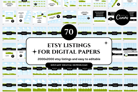 Transform Your Etsy Shop with Digital Papers Canva Mockups