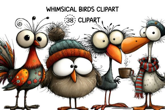 Whimsical Birds Clipart Bundle: Your Secret for Creative Projects